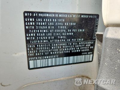 Zdjęcie 14 z 14 samochodu: 2022 VOLKSWAGEN TAOS SE VIN:3VVTX7B23NM085972 - miniatura