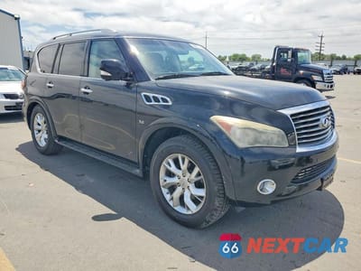 Czwarte zdjęcie samochodu z boku: 2014 INFINITI QX80 BASE VIN:JN8AZ2NE0E9064797 - miniatura