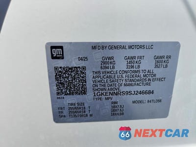 Zdjęcie 12 z 12 samochodu: 2025 GMC ACADIA ELEVATION VIN:1GKENNRS9SJ246684 - miniatura