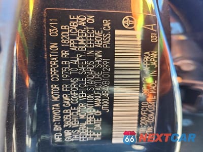 Zdjęcie 12 z 12 samochodu: 2011 SCION XD BASE VIN:JTKKU4B4XB1012991 - miniatura