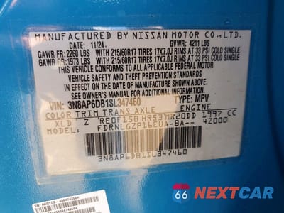 Zdjęcie 12 z 12 samochodu: 2025 NISSAN KICKS SR VIN:3N8AP6DB1SL347460 - miniatura