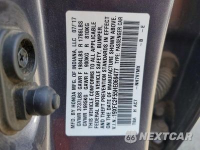 Zdjęcie 12 z 12 samochodu: 2017 HONDA CIVIC LX VIN:19XFC2F55HE069477 - miniatura