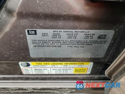 Zdjęcie 12 z 12 samochodu: 2011 CHEVROLET MALIBU 1LT VIN:1G1ZC5E1XBF296182 - miniatura