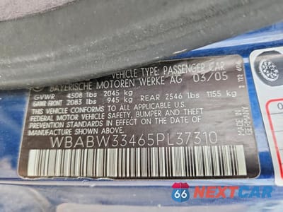 Zdjęcie 12 z 12 samochodu: 2005 BMW 325 CI VIN:WBABW33465PL37310 - miniatura