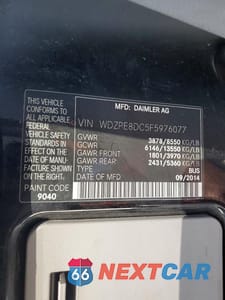 Zdjęcie 10 z 10 samochodu: 2015 MERCEDES-BENZ SPRINTER 2500 VIN:WDZPE8DC5F5976077 - miniatura