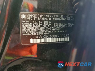 Zdjęcie 12 z 12 samochodu: 2011 BMW X3 XDRIVE28I VIN:5UXWX5C50BL700983 - miniatura