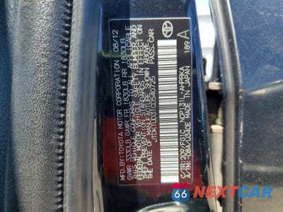 Zdjęcie 12 z 12 samochodu: 2012 TOYOTA YARIS 5-DOOR LE VIN:JTDKTUD31CD540725 - miniatura