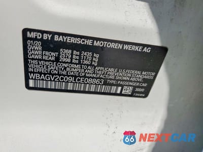 Zdjęcie 13 z 13 samochodu: 2020 BMW 840I VIN:WBAGV2C09LCE08863 - miniatura