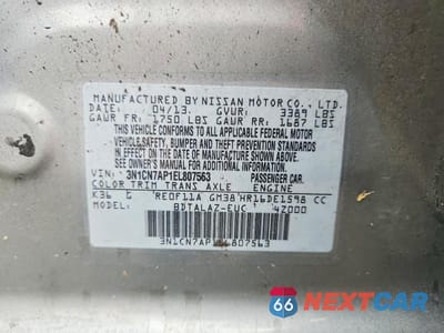 Zdjęcie 12 z 12 samochodu: 2014 NISSAN VERSA 1.6 S VIN:3N1CN7AP1EL807563 - miniatura