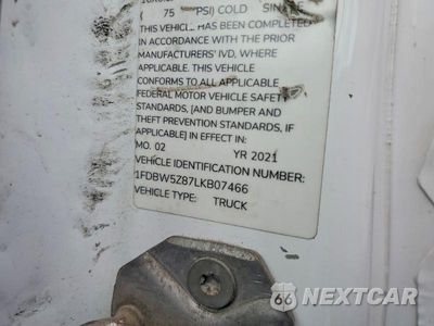 Zdjęcie 12 z 12 samochodu: 2020 FORD TRANSIT DELIVERY TRUCK VIN:1FDBW5Z87LKB07466 - miniatura