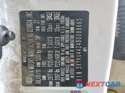 Zdjęcie 13 z 13 samochodu: 2011 KIA SORENTO EX VIN:5XYKU4A24BG088665 - miniatura