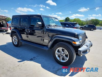 Czwarte zdjęcie samochodu z boku: 2021 JEEP WRANGLER UNLIMITED SAHARA VIN:1C4HJXEG4MW503063 - miniatura