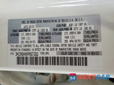 Zdjęcie 14 z 14 samochodu: 2023 MAZDA CX-30 VIN:3MVDMBAM8PM587282 - miniatura