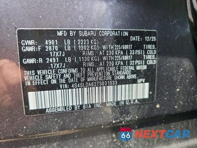 Zdjęcie 12 z 12 samochodu: 2026 SUBARU FORESTER VIN:4S4SLDA62T3031033 - miniatura