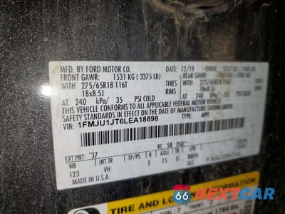 Zdjęcie 13 z 13 samochodu: 2020 FORD EXPEDITION XLT VIN:1FMJU1JT6LEA18898 - miniatura