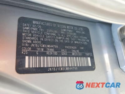 Zdjęcie 12 z 12 samochodu: 2020 NISSAN ROGUE SPORT S VIN:JN1BJ1CW3LW644799 - miniatura