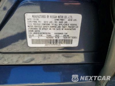 Zdjęcie 12 z 12 samochodu: 2007 INFINITI G35 BASE VIN:JNKBV61E07M705356 - miniatura