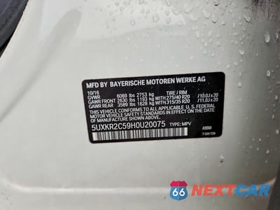 Zdjęcie 13 z 13 samochodu: 2017 BMW X5 SDRIVE35I VIN:5UXKR2C59H0U20075 - miniatura