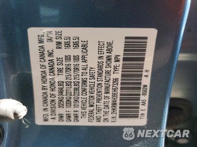Zdjęcie 13 z 13 samochodu: 2014 HONDA CR-V LX VIN:2HKRM4H39EH673266 - miniatura