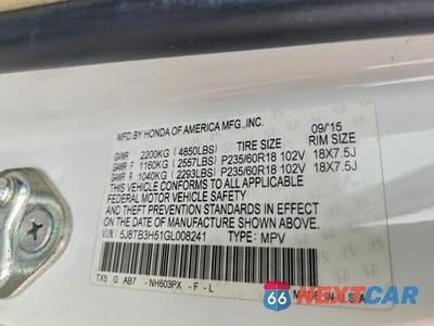 Zdjęcie 14 z 14 samochodu: 2016 ACURA RDX TECHNOLOGY VIN:5J8TB3H51GL008241 - miniatura