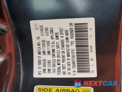 Zdjęcie 12 z 12 samochodu: 2012 ACURA TL VIN:19UUA8F57CA019791 - miniatura