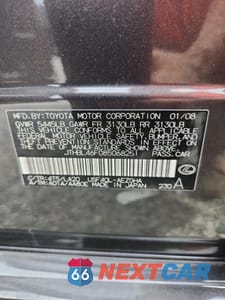 Zdjęcie 12 z 12 samochodu: 2008 LEXUS LS 460 VIN:JTHBL46F085068251 - miniatura