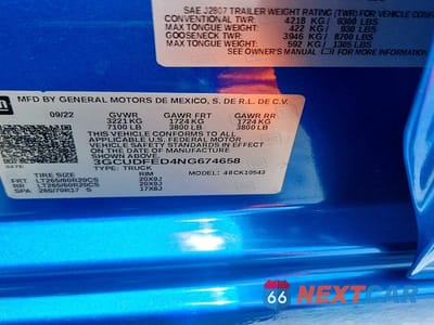 Zdjęcie 12 z 12 samochodu: 2022 CHEVROLET SILVERADO K1500 LT TRAIL BOSS VIN:3GCUDFED4NG674658 - miniatura
