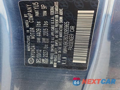 Zdjęcie 12 z 12 samochodu: 2013 HYUNDAI GENESIS COUPE 3.8L VIN:KMHHU6KJ6DU095965 - miniatura