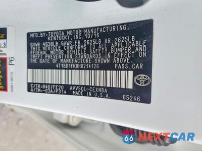 Zdjęcie 13 z 13 samochodu: 2017 TOYOTA CAMRY HYBRID LE VIN:4T1BD1FK0HU214126 - miniatura