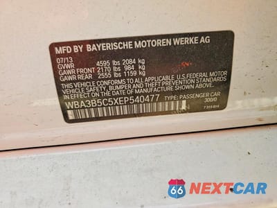 Zdjęcie 12 z 12 samochodu: 2014 BMW 328 XI SULEV VIN:WBA3B5C5XEP540477 - miniatura