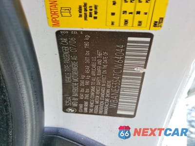 Zdjęcie 12 z 12 samochodu: 2007 BMW 525 I VIN:WBANE53547CW64044 - miniatura