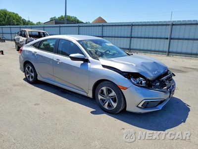 Czwarte zdjęcie samochodu z boku: 2019 HONDA CIVIC LX VIN:2HGFC2F62KH538613 - miniatura