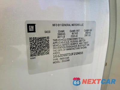 Zdjęcie 13 z 13 samochodu: 2018 CHEVROLET MALIBU LT VIN:1G1ZD5ST3JF219655 - miniatura