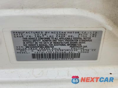 Zdjęcie 12 z 12 samochodu: 2019 NISSAN VERSA NOTE S VIN:3N1CE2CP3KL355742 - miniatura
