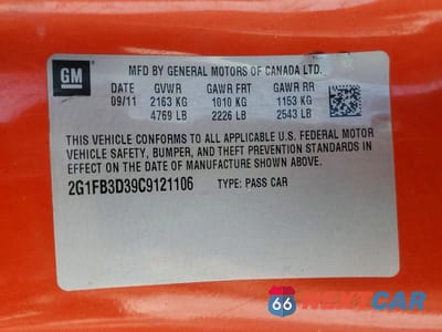 Zdjęcie 13 z 13 samochodu: 2012 CHEVROLET CAMARO LT VIN:2G1FB3D39C9121106 - miniatura