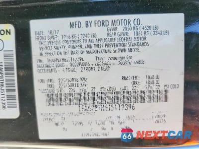 Zdjęcie 13 z 13 samochodu: 2018 FORD MUSTANG VIN:1FA6P8TH6J5112396 - miniatura
