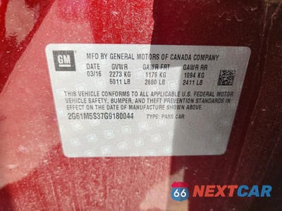 Zdjęcie 12 z 12 samochodu: 2016 CADILLAC XTS LUXURY COLLECTION VIN:2G61M5S37G9180044 - miniatura