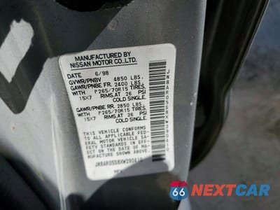 Zdjęcie 13 z 13 samochodu: 1999 NISSAN PATHFINDER XE VIN:JN8AR05S8XW290410 - miniatura