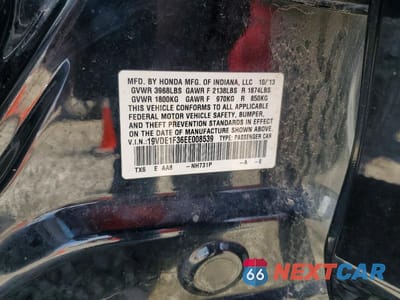Zdjęcie 13 z 13 samochodu: 2014 ACURA ILX 20 VIN:19VDE1F36EE008539 - miniatura