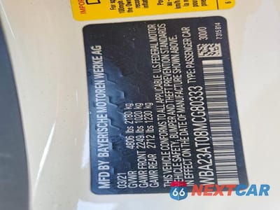 Zdjęcie 12 z 12 samochodu: 2021 BMW 430I VIN:WBA23AT08MCG80333 - miniatura