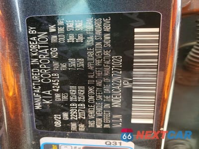 Zdjęcie 14 z 14 samochodu: 2022 KIA SELTOS NIGHTFALL VIN:KNDEUCA22N7271023 - miniatura