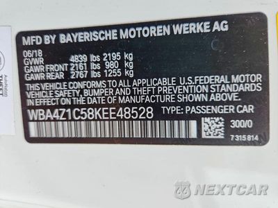 Zdjęcie 12 z 12 samochodu: 2019 BMW 430I VIN:WBA4Z1C58KEE48528 - miniatura