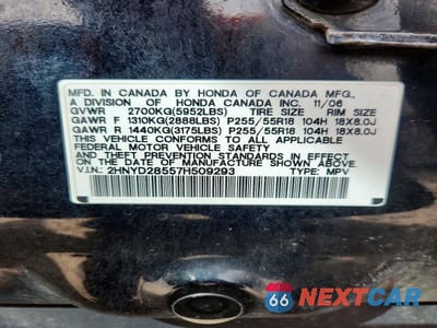 Zdjęcie 13 z 13 samochodu: 2007 ACURA MDX SPORT VIN:2HNYD28557H509293 - miniatura