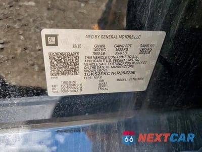Zdjęcie 13 z 13 samochodu: 2019 GMC YUKON XL K1500 SLE VIN:1GKS2FKC7KR263750 - miniatura