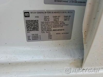 Zdjęcie 12 z 12 samochodu: 2021 GMC SIERRA K1500 SLT VIN:3GTU9DEL4MG405975 - miniatura