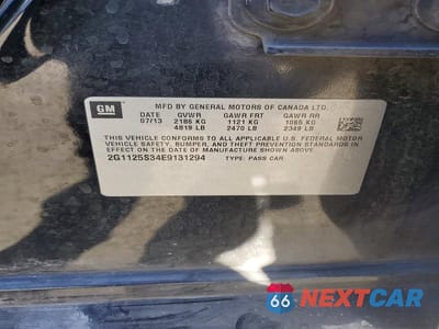 Zdjęcie 13 z 13 samochodu: 2014 CHEVROLET IMPALA LT VIN:2G1125S34E9131294 - miniatura