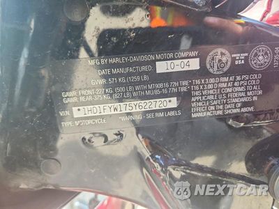 Zdjęcie 8 z 8 samochodu: 2005 HARLEY-DAVIDSON FLHRSI VIN:1HD1FYW175Y622720 - miniatura