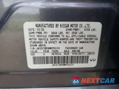 Zdjęcie 12 z 12 samochodu: 2021 INFINITI Q50 LUXE VIN:JN1EV7BR9MM752101 - miniatura
