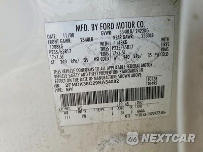 Zdjęcie 13 z 13 samochodu: 2009 FORD EDGE SE VIN:2FMDK36C29BA54082 - miniatura