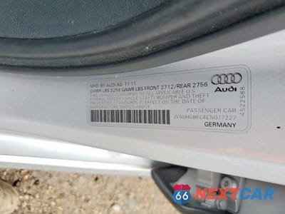 Zdjęcie 12 z 12 samochodu: 2012 AUDI A6 PRESTIGE VIN:WAUHGBFC4CN077227 - miniatura